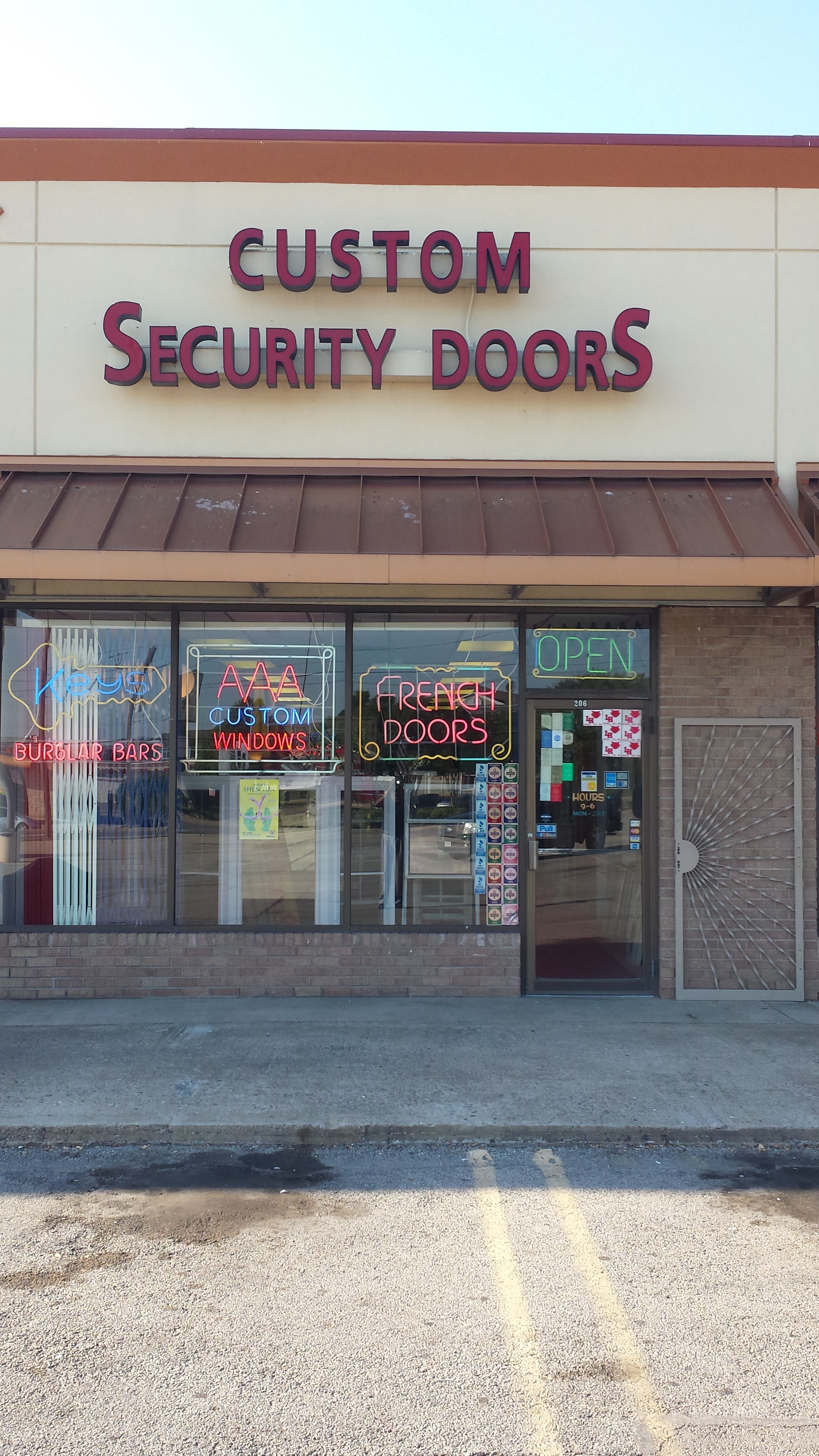 Custom steel security doors and windows